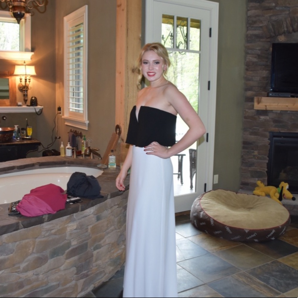 BCBG black and white dress